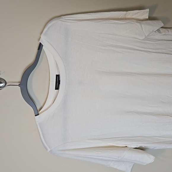 NWT Universal Standard White/Cream Ribbed Short Sleeve Knit Top Size 14-16 - Picture 2 of 12